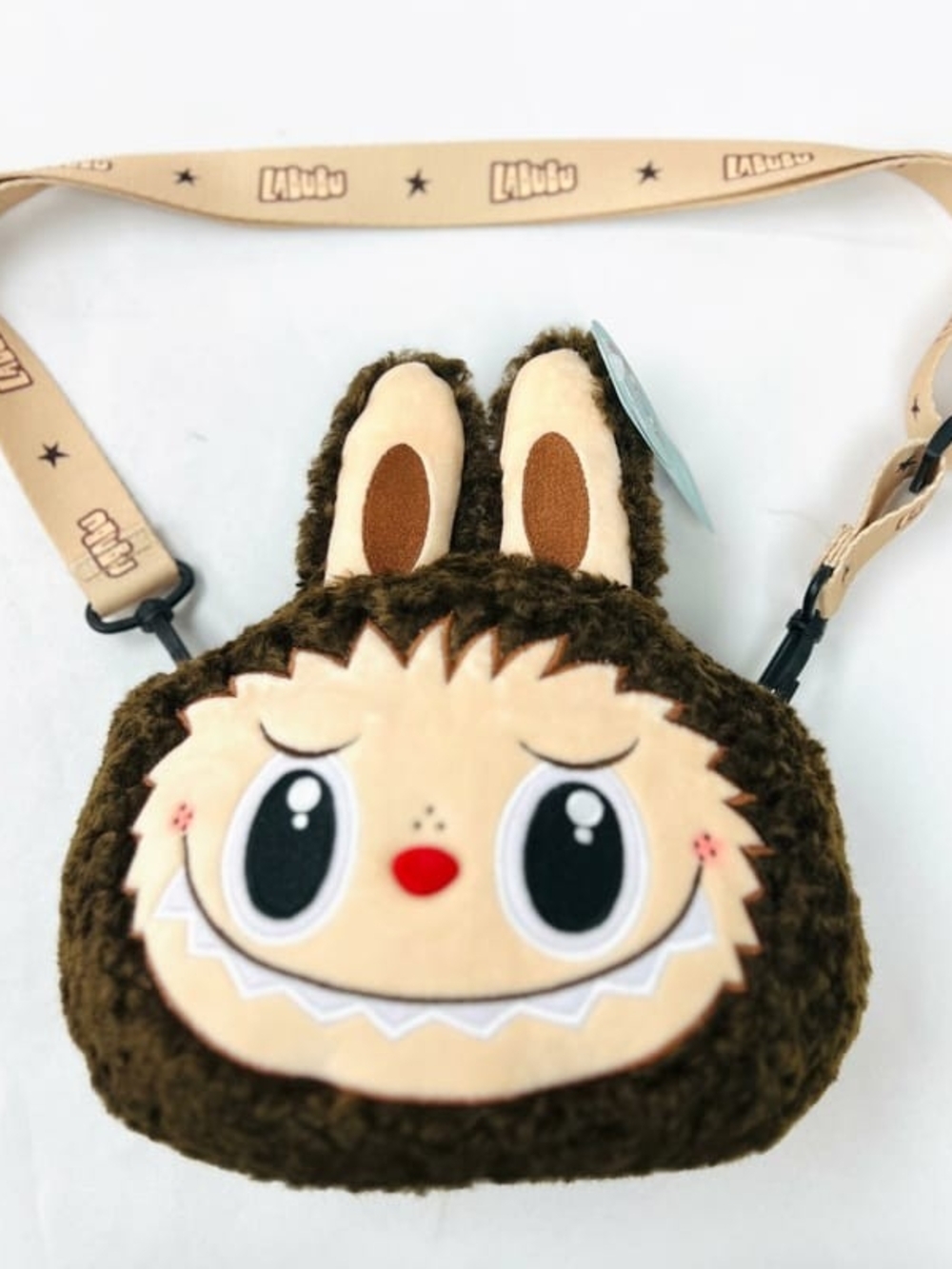 The Monsters Plush Face Crossbody Bag for Kids in Brown - Labubu Inspired
